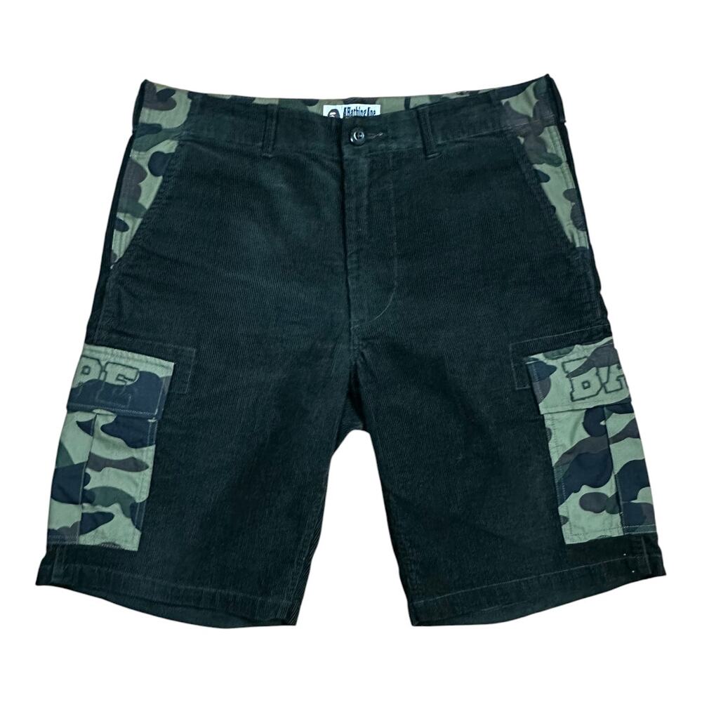 M 32 Waist Bape Corduroy Camo Cargo Shorts